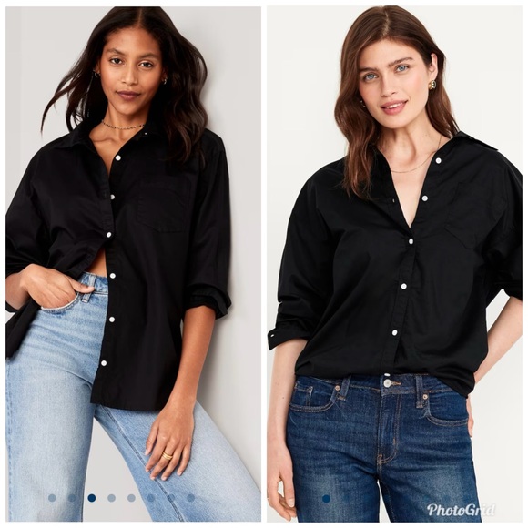 Old Navy Tops - Old Navy Boyfriend Button-Up Shirt size large